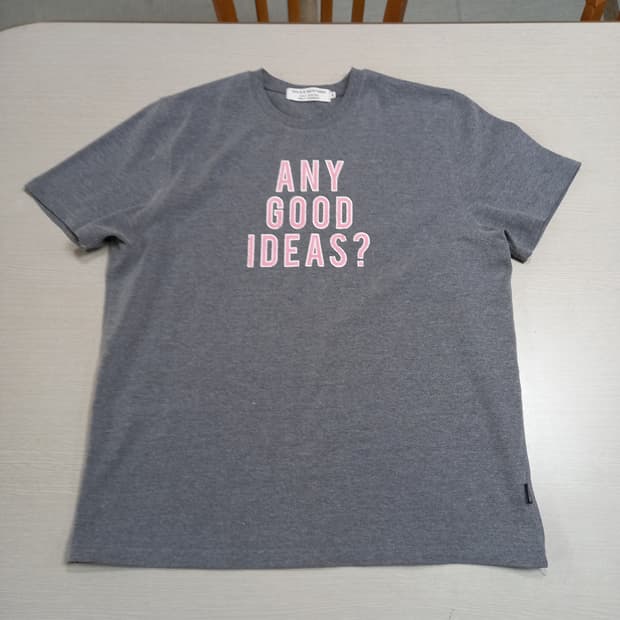 L100 1987STUDIO 박시 반팔셔츠 그레이 L-692