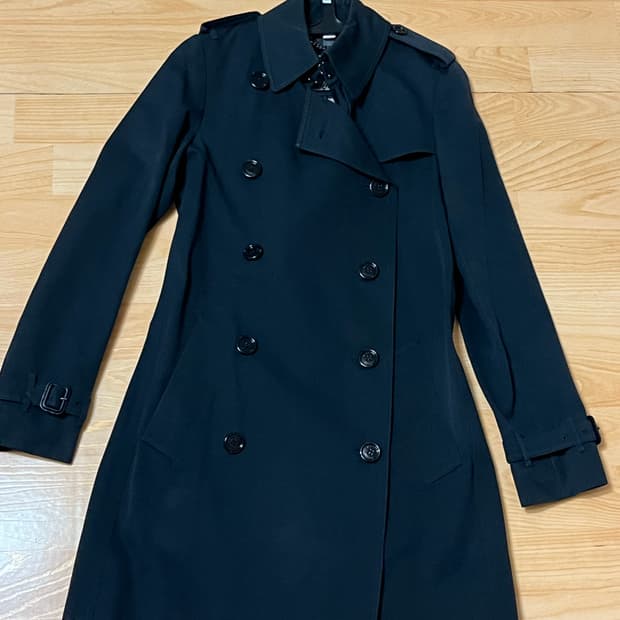 버버리 블랙 여성 트렌치코트