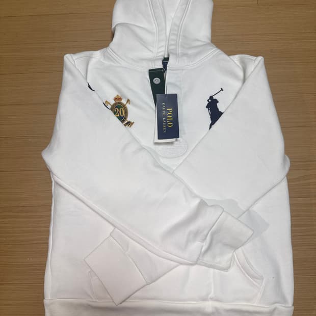 폴로 랄프로렌 빅포니 크레스트 후드티 화이트 20주년