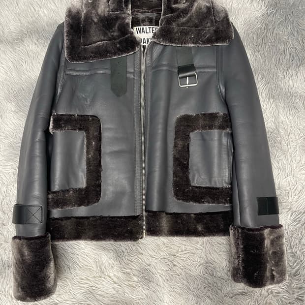 WALTER BAKER 월터베이커 명품 무스탕 자켓 그레이