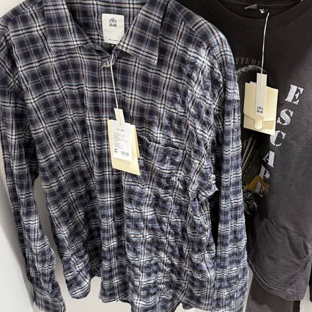 폴리테루 컨트리 체크셔츠 네이비 페인티드 2