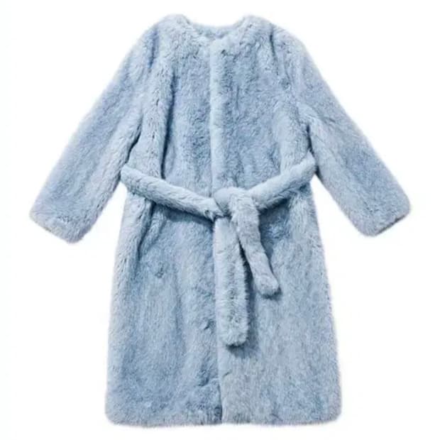 낸시부 퍼자켓 boucle fur long coat 스몰 단시간1회착용