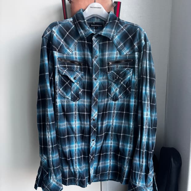 Sorridere 체크 펑크 셔츠