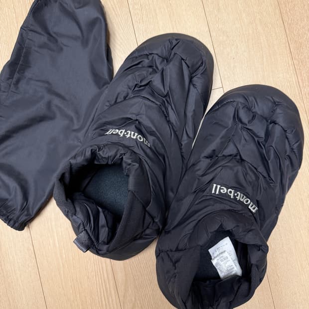 몽벨 다운 룸 슈즈 블랙 L