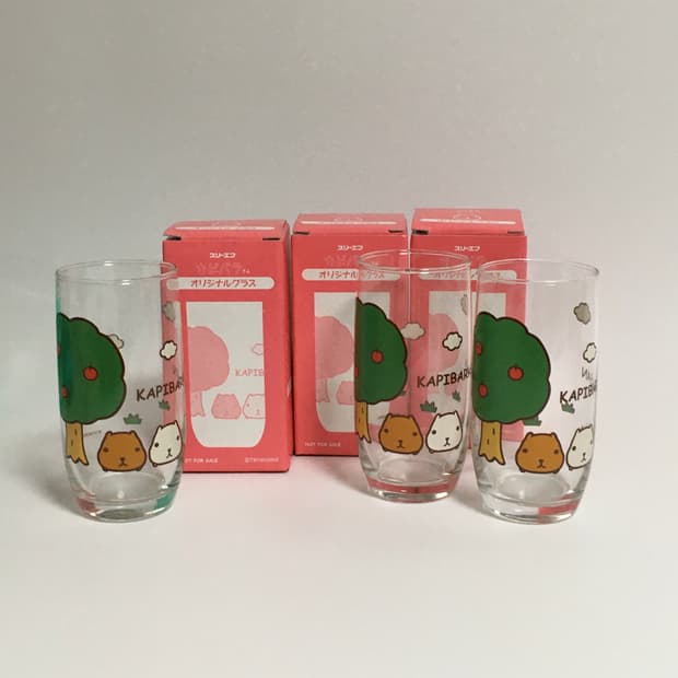 고전 카피바라 유리컵
