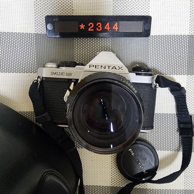 펜탁스 미슈퍼 필름카메라 실버바디 케이스포함