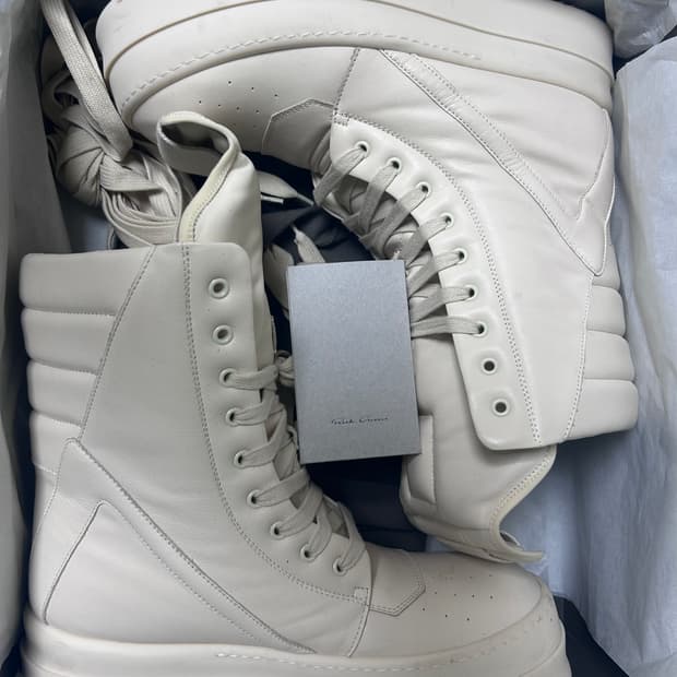 릭오웬스 포터빌 메가 지오바스켓 밀크