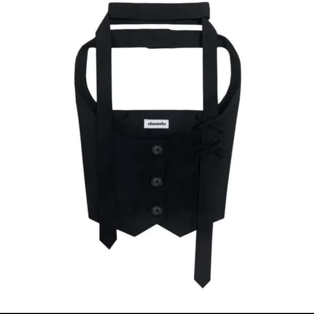 체메씨 트윌 베스트  차콜 새상품