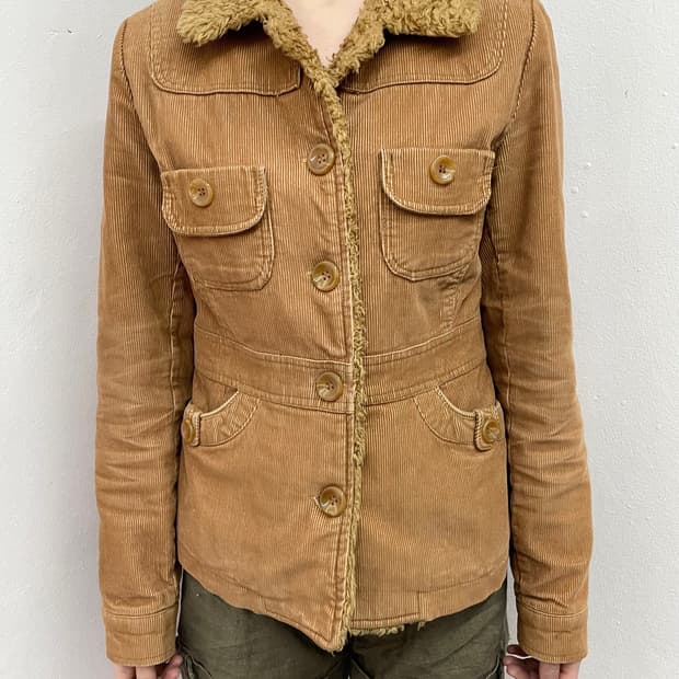 코듀로이 버튼 포켓 자켓 