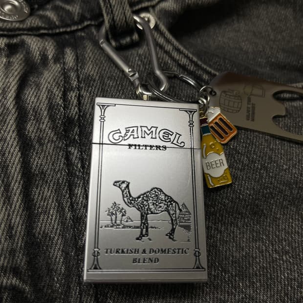 Camel Retro Keyring – 재떨이 참 & 오프너 키링세트
