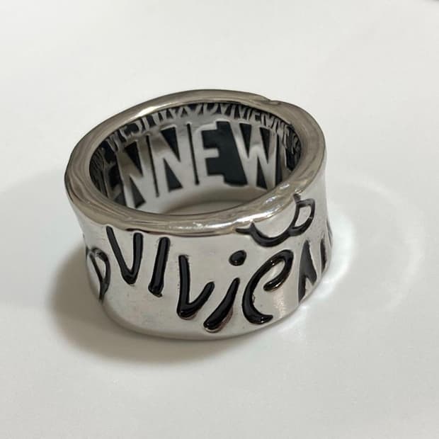 비비안웨스트우드 아카이브 레터링 orb 각인링 반지