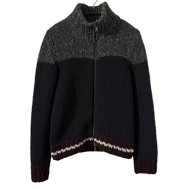 올드 프라다 니트 집업 자켓 42