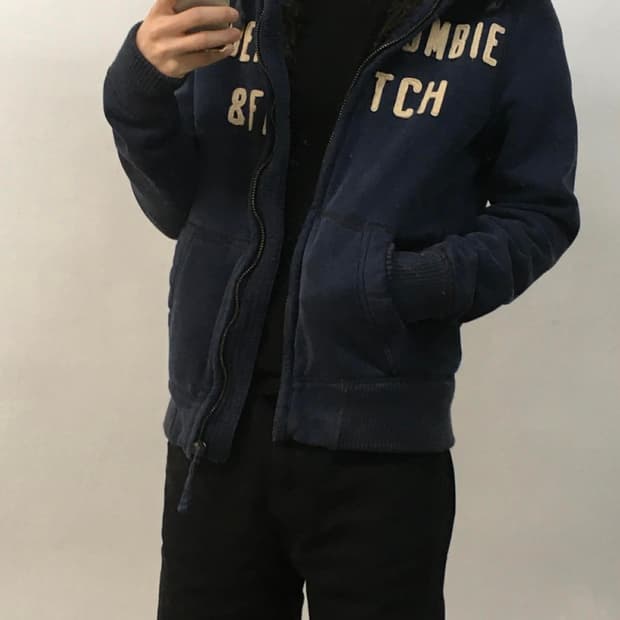 [M] 아베크롬비 y2k 올드스쿨 울프죠 자켓 후드집업