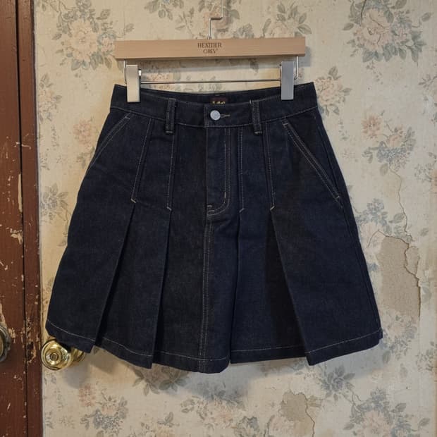 Lee 데님 플리츠 스커트 S