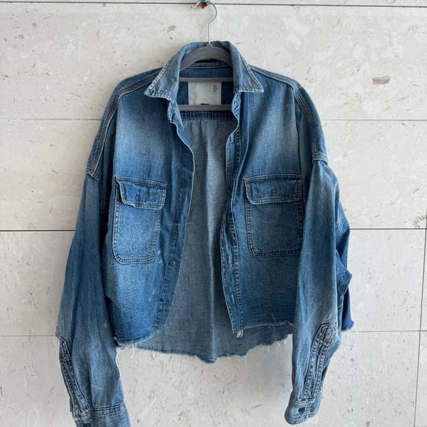 알써틴 R13 오버핏 크롭 데님 셔츠 S (남여공용)