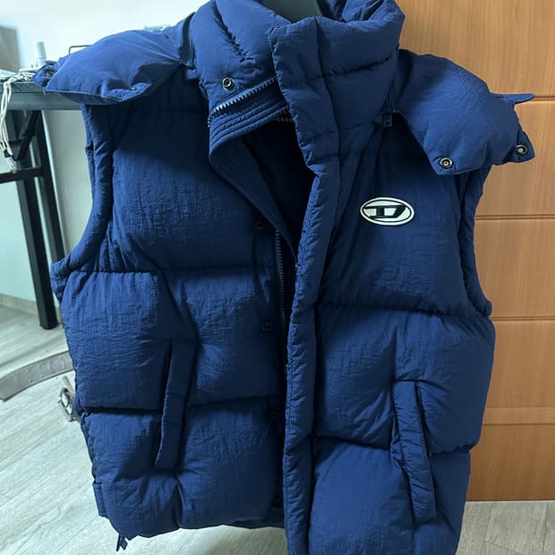 M) 디젤 푸퍼 베스트 패딩 조끼 다크 블루