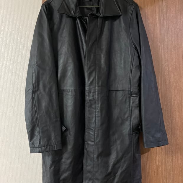 웨스턴 무드 램스킨 양가죽 레더 카 코트