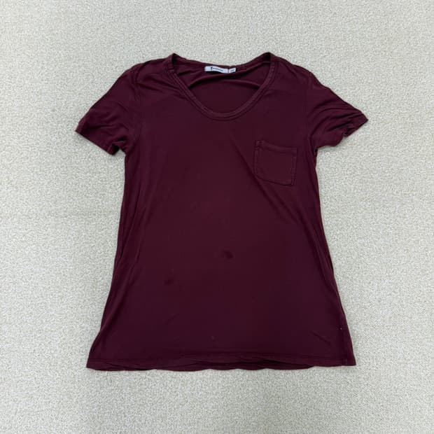 S 알렉산더왕 버건디 유넥 반팔티 0213T1