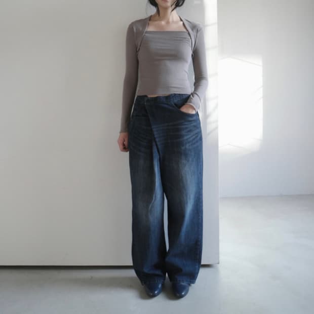 (S) 애프터먼데이 로아 wrap velcro jeans