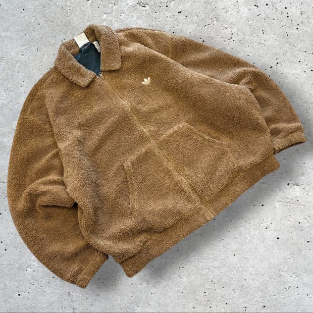 [2XL] 아디다스 브라운 뽀글이 플리스 자켓 D618