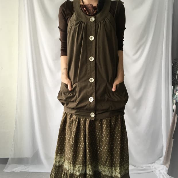 button up balloon fit onepiece