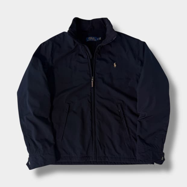 폴로 랄프로렌 신형 루즈핏 딥네이비 폴리쉘 봄버 블루종 점퍼