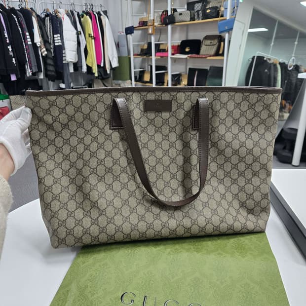 [50%세일] 구찌 시그니처 라지 토트백