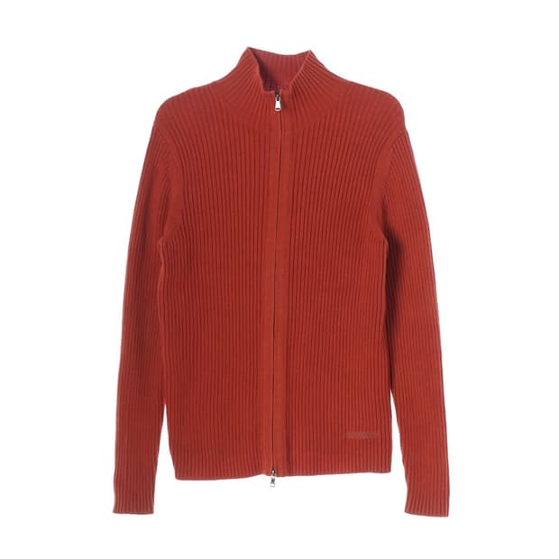 캘빈클라인 진 오렌지 골지 집업 니트 XL