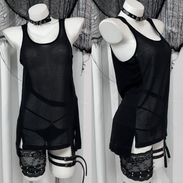 black sleeveless