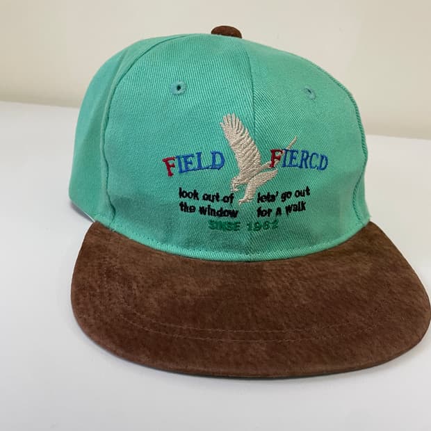 빈티지 field fiercd 스웨이드 투톤 트러커 캡 