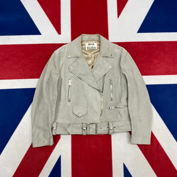 아크네스튜디오 양가죽 스웨이드 라이더자켓 32 실측 S -M 