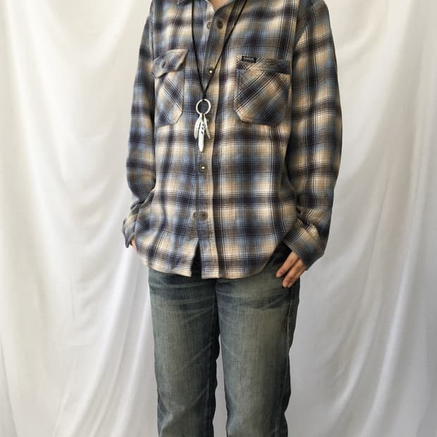 Kansai jeans check pattern shirt