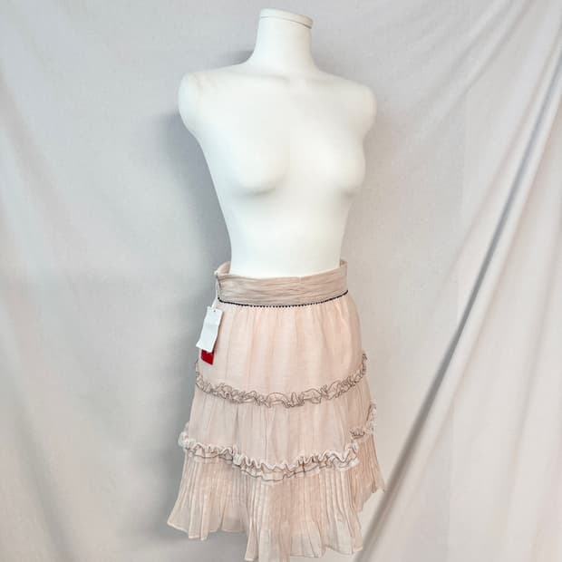 (미사용, 한화 14만원)플리츠 디테일 스커트