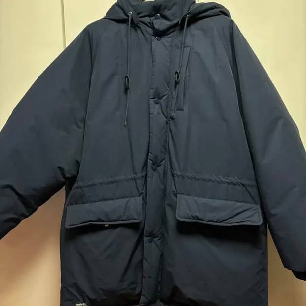 프레쉬서비스 롱후디드다운코트 네이비