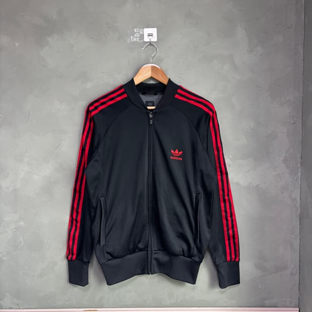 아디다스 슈퍼스타 져지 트랙탑 검빨