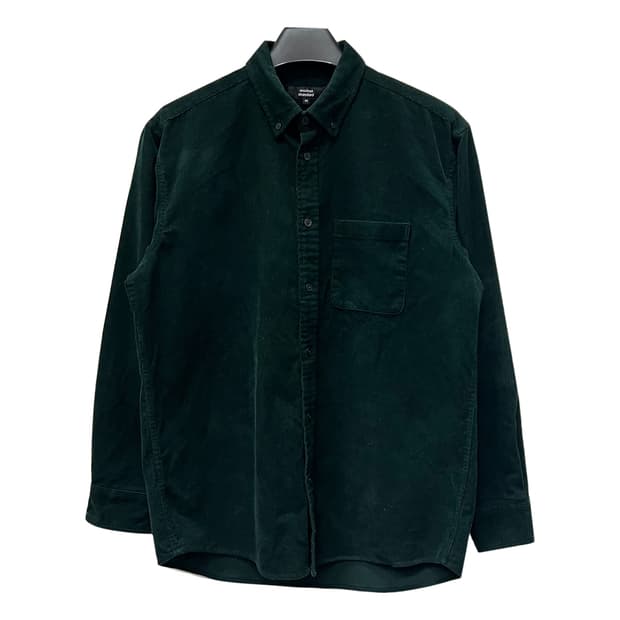 무신사 스탠다드 릴렉스핏 딥그린 코듀로이 셔츠 M