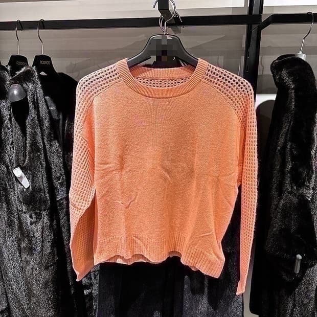 (정품/새상품) 360 CASHMERE 여성 피치 캐시미어 니트