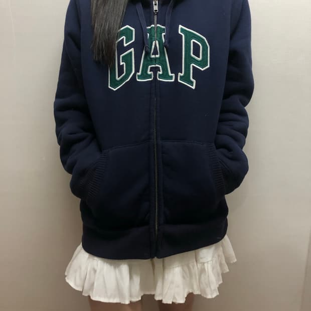 빈티지 갭 네이비 후드집업