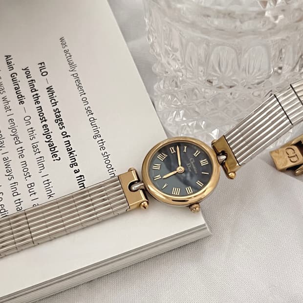 디올 블루 다이얼 브레이슬릿 시계/ 정품감정,케어