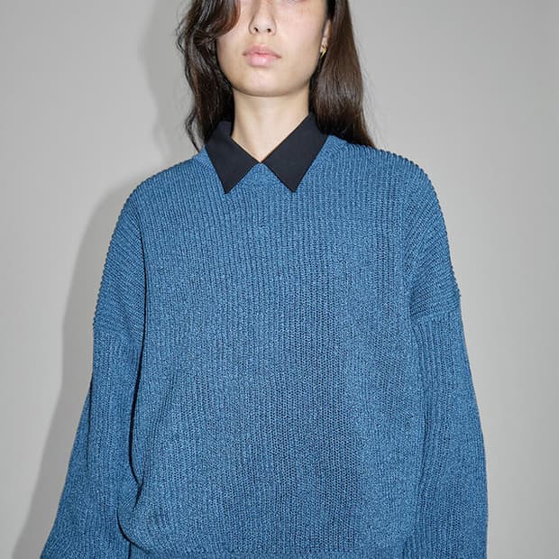 Cristaseya washi paper cropped sweater L