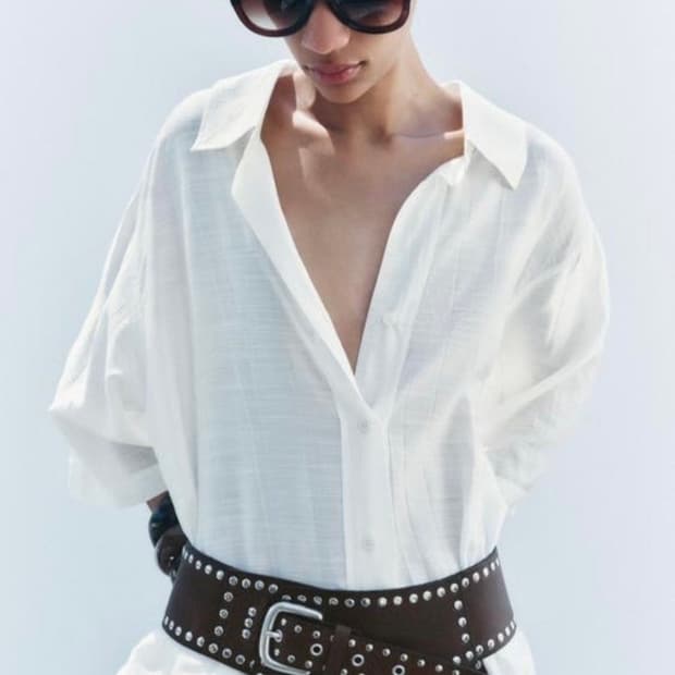 자라 ZARA 기마구아스st 와이드 스터드 레더벨트