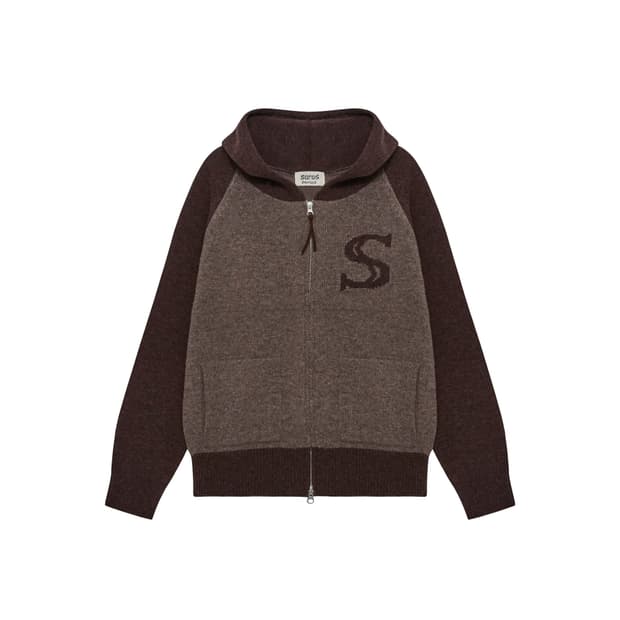 saros knit zip-up