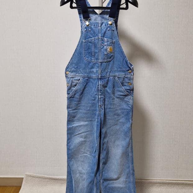 칼하트 데님 오버롤 청멜빵바지 28x32