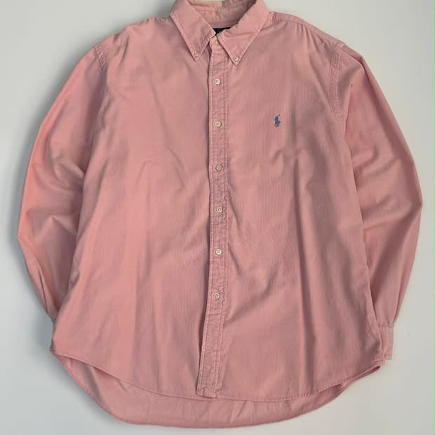 [XL] 폴로 랄프로렌 핑크 코듀로이 커스텀핏 셔츠