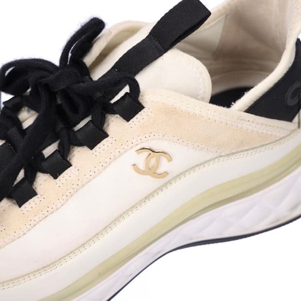 샤넬 G35617 믹스드 파이버 스니커즈 아이보리 40 풀구성