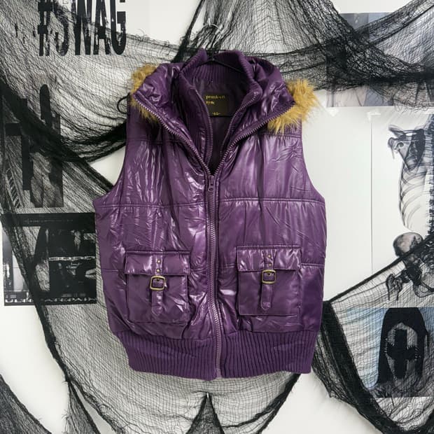 00s fur pocket detail vest