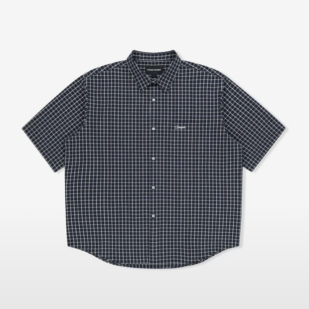 예스아이씨 short sleeve check shirt XL