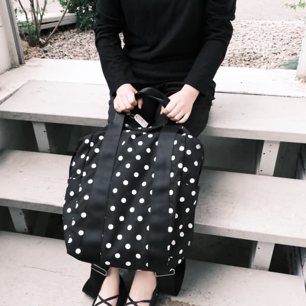 Comme des garcons black 도트 토트백 / 백팩