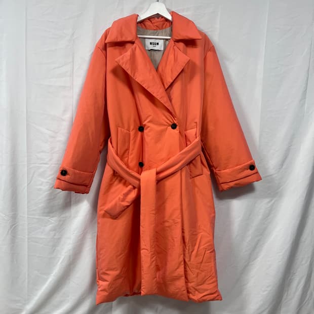 MSGM(엠에스지엠) 오렌지 트렌치 코트 패딩