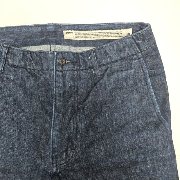 (무료배송) 포터리 원워시 와이드 데님 블루 2